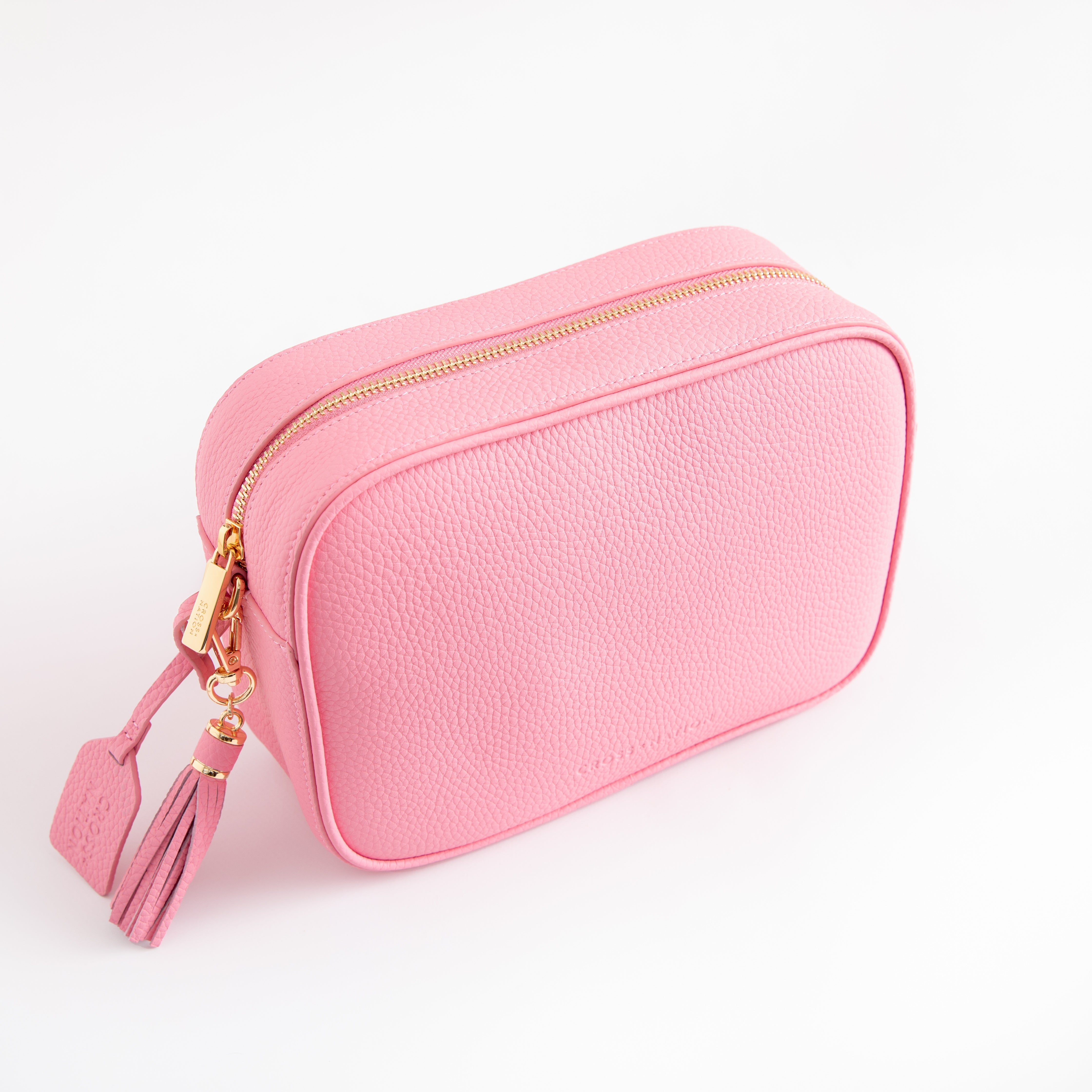 Palm Springs Rose Pink Leather Crossbody Bag | The Amara – Cross