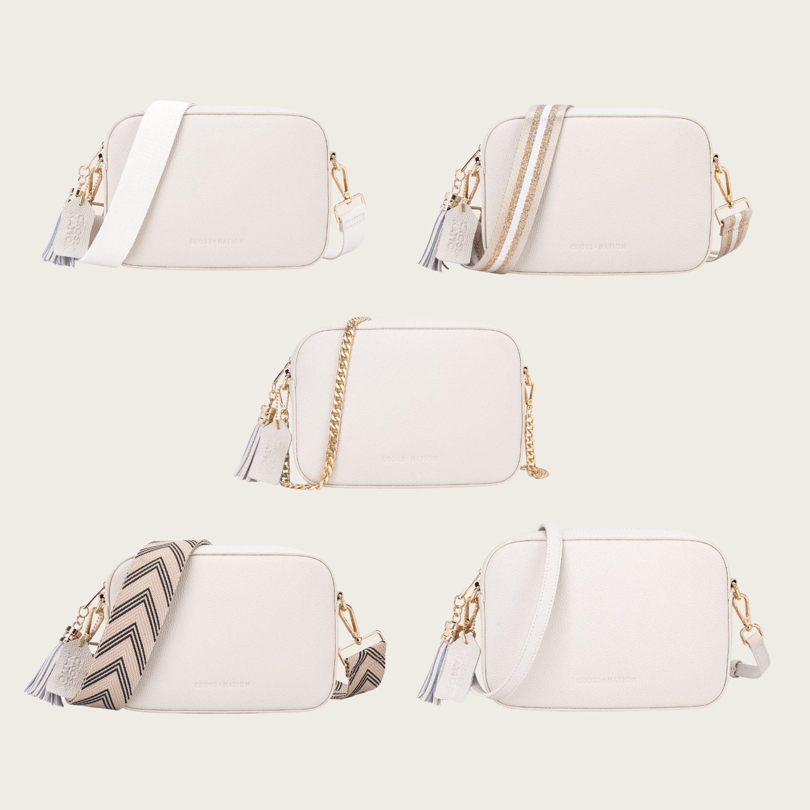 Giselle Bag Ivory (5 Straps Included)