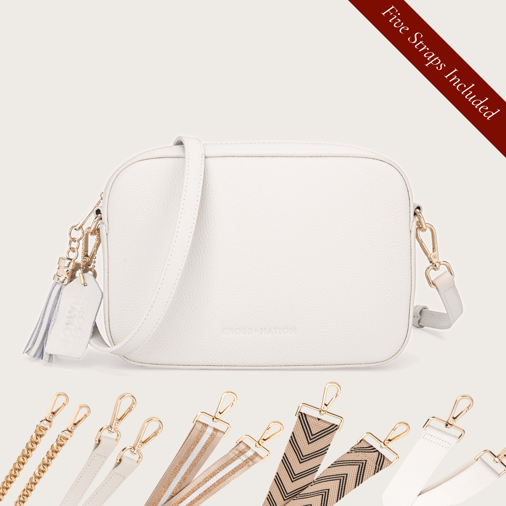 Giselle Bag Ivory (5 Straps Included)